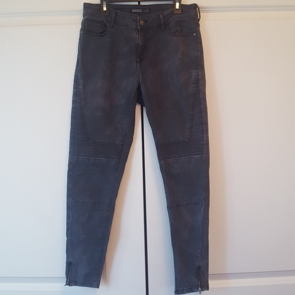 🏍Zara skinny moto jeans🏍